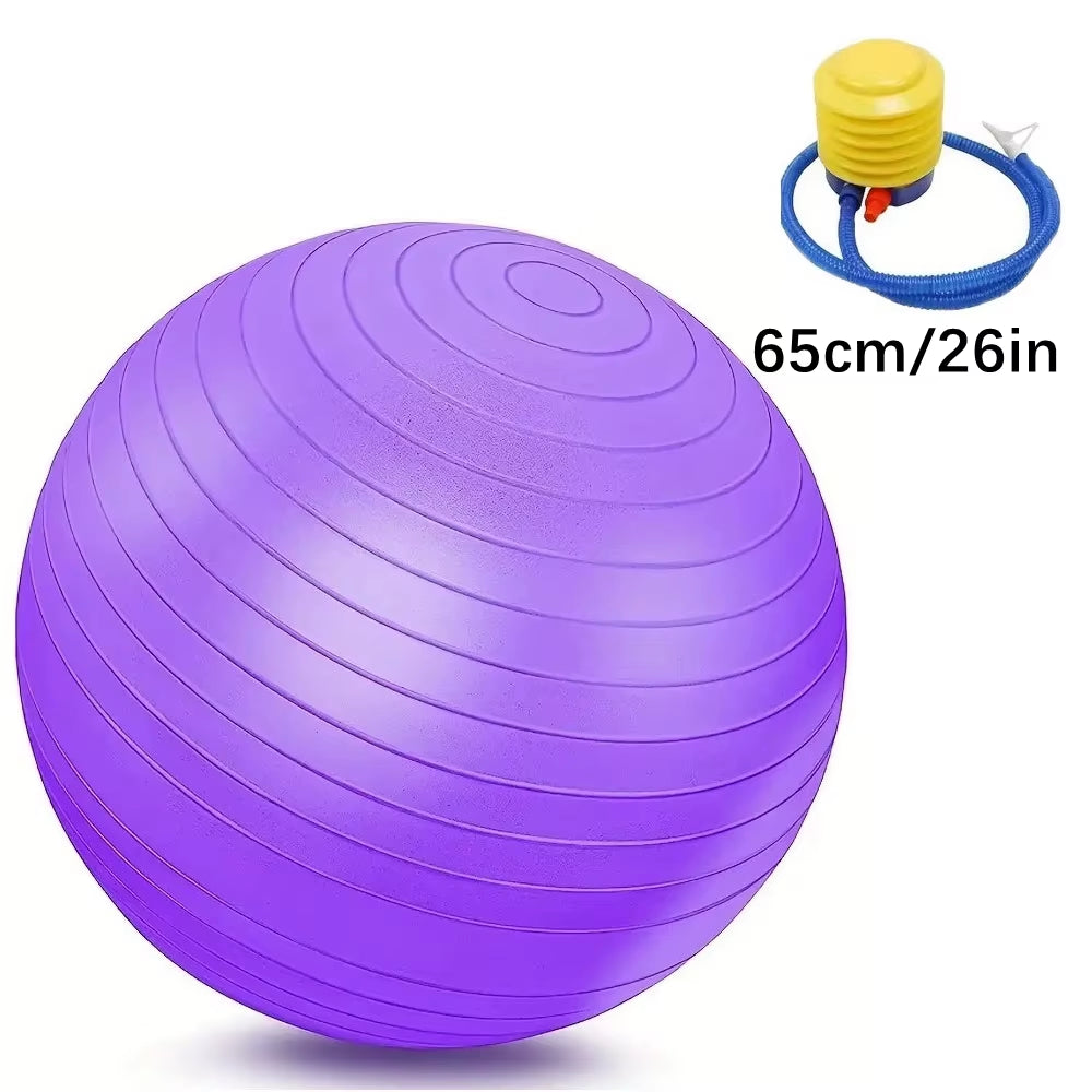 Exercise Ball - Yoga Ball in Multiple Sizes for Workout, Pregnancy, Stability - Anti-Burst Swiss Balance Ball W/Quick Pump