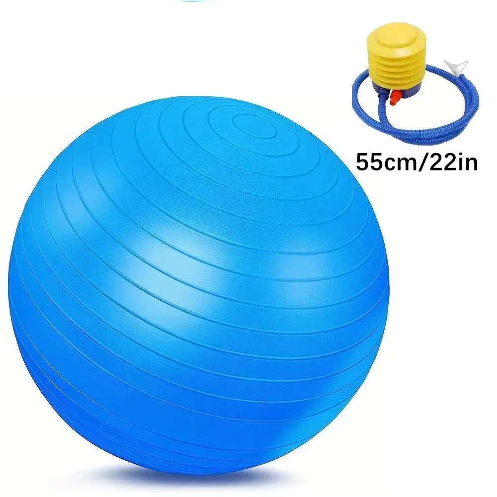 Exercise Ball - Yoga Ball in Multiple Sizes for Workout, Pregnancy, Stability - Anti-Burst Swiss Balance Ball W/Quick Pump