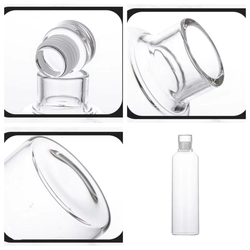 300-1000ML Glass Water Bottle Large Capacity Multi-Function Creative Simple Milk Cup Portable Transparent Outdoor Sports Bottle