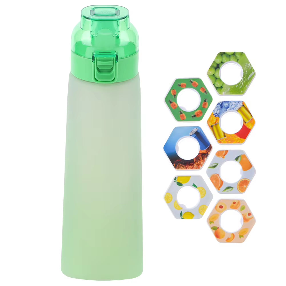 650ML Scent Flavored Water Bottle Scent Water Cup Sports Bottle with 7 Flavor Pods Air Water up Bottle for Travel Hiking