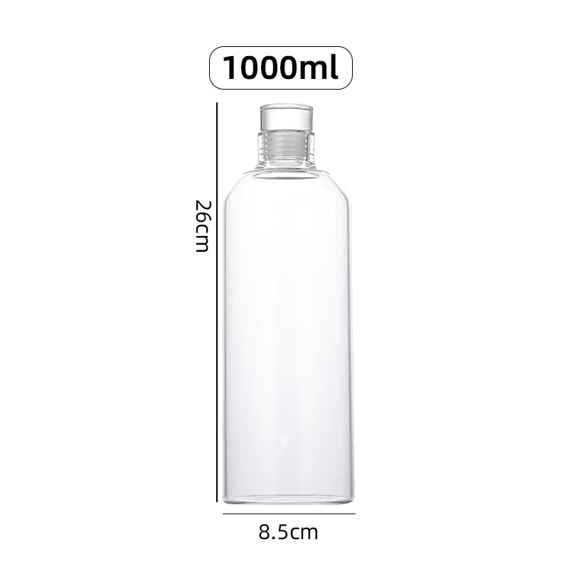300-1000ML Glass Water Bottle Large Capacity Multi-Function Creative Simple Milk Cup Portable Transparent Outdoor Sports Bottle