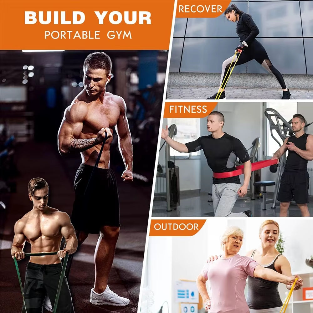 Resistance Bands, Exercise Bands Pull up Assist Bands Powerlifting Bands for Men and Women Fitness Training,Home Workouts