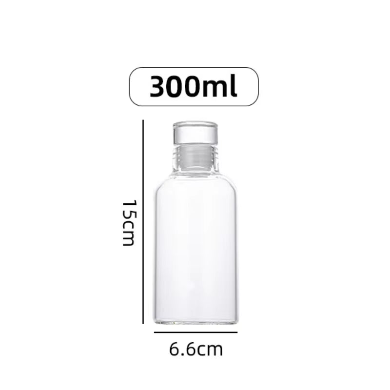 300-1000ML Glass Water Bottle Large Capacity Multi-Function Creative Simple Milk Cup Portable Transparent Outdoor Sports Bottle