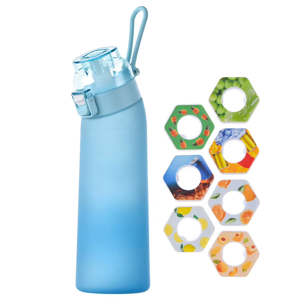 650ML Scent Flavored Water Bottle Scent Water Cup Sports Bottle with 7 Flavor Pods Air Water up Bottle for Travel Hiking