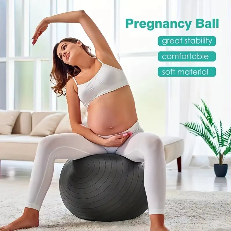Exercise Ball - Yoga Ball in Multiple Sizes for Workout, Pregnancy, Stability - Anti-Burst Swiss Balance Ball W/Quick Pump