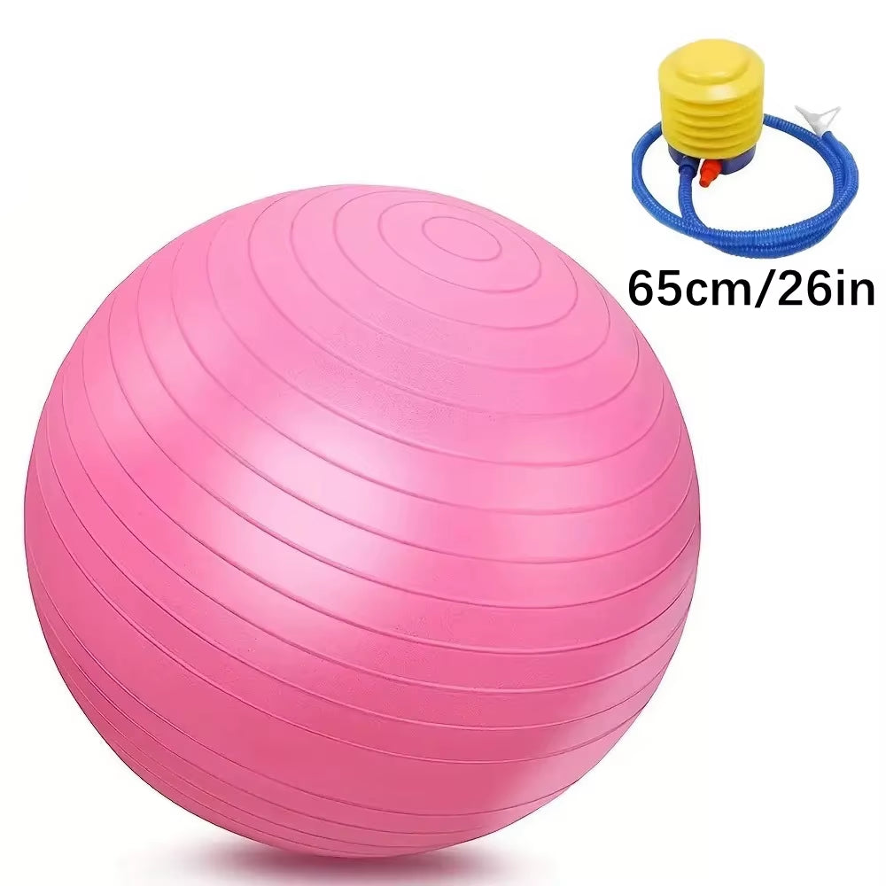Exercise Ball - Yoga Ball in Multiple Sizes for Workout, Pregnancy, Stability - Anti-Burst Swiss Balance Ball W/Quick Pump