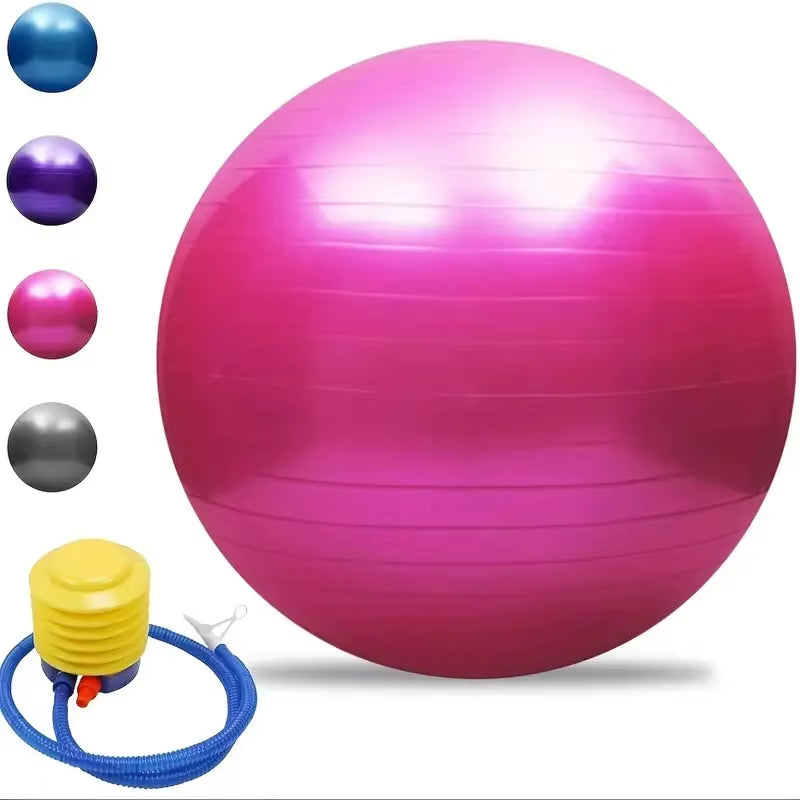 Exercise Ball - Yoga Ball in Multiple Sizes for Workout, Pregnancy, Stability - Anti-Burst Swiss Balance Ball W/Quick Pump