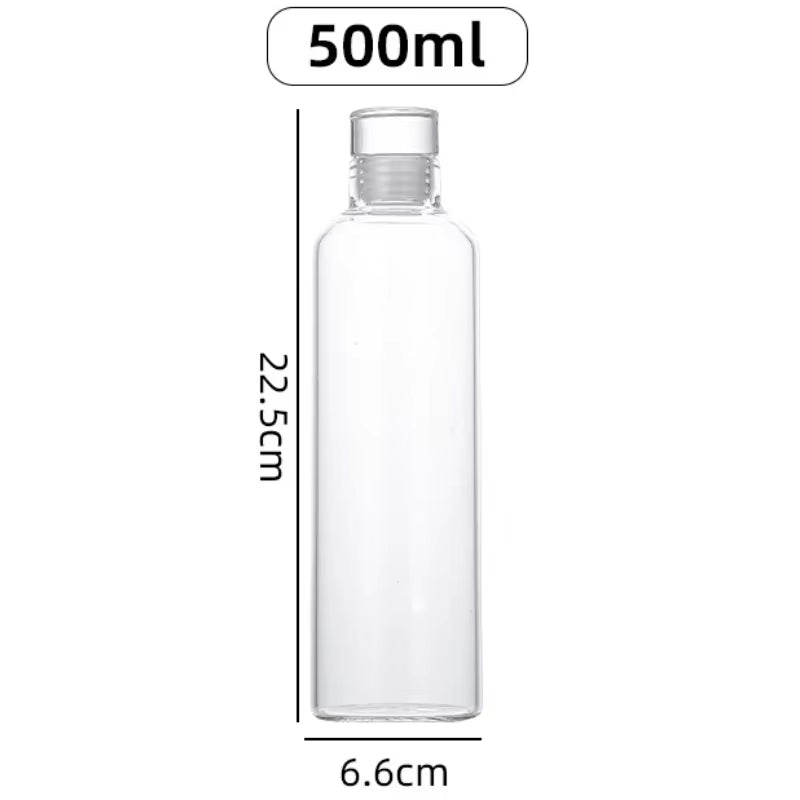 300-1000ML Glass Water Bottle Large Capacity Multi-Function Creative Simple Milk Cup Portable Transparent Outdoor Sports Bottle