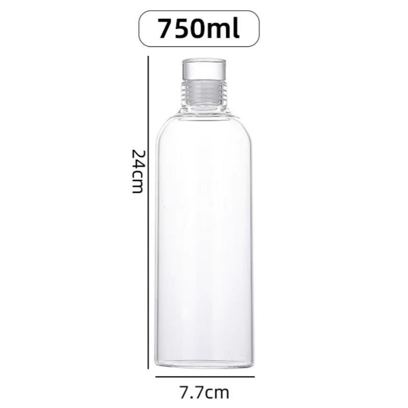 300-1000ML Glass Water Bottle Large Capacity Multi-Function Creative Simple Milk Cup Portable Transparent Outdoor Sports Bottle