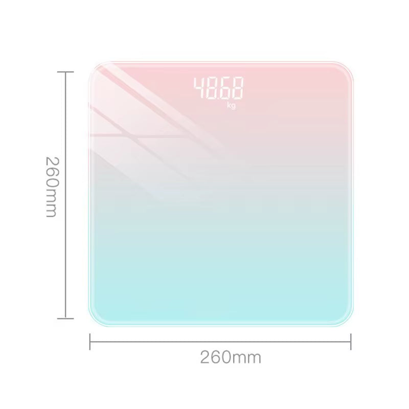 Gradient Color Intelligent LCD Electronic Scale Digital Display Glass Weight Scale Balance Body Electronic Scale for Weight Meas